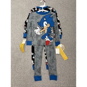 Sonic The Hedgehog Little Boy's 4-Piece Pajama Set. Size 4 New